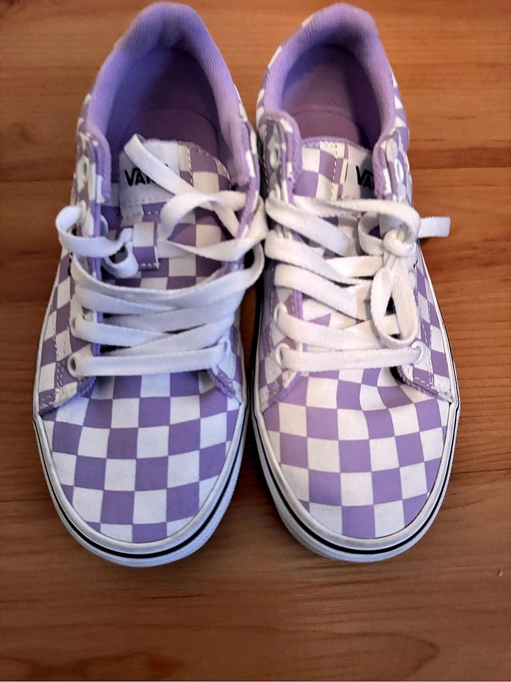 Vans Ward Checkered Lavender Sneakers Purple & White US 5.5